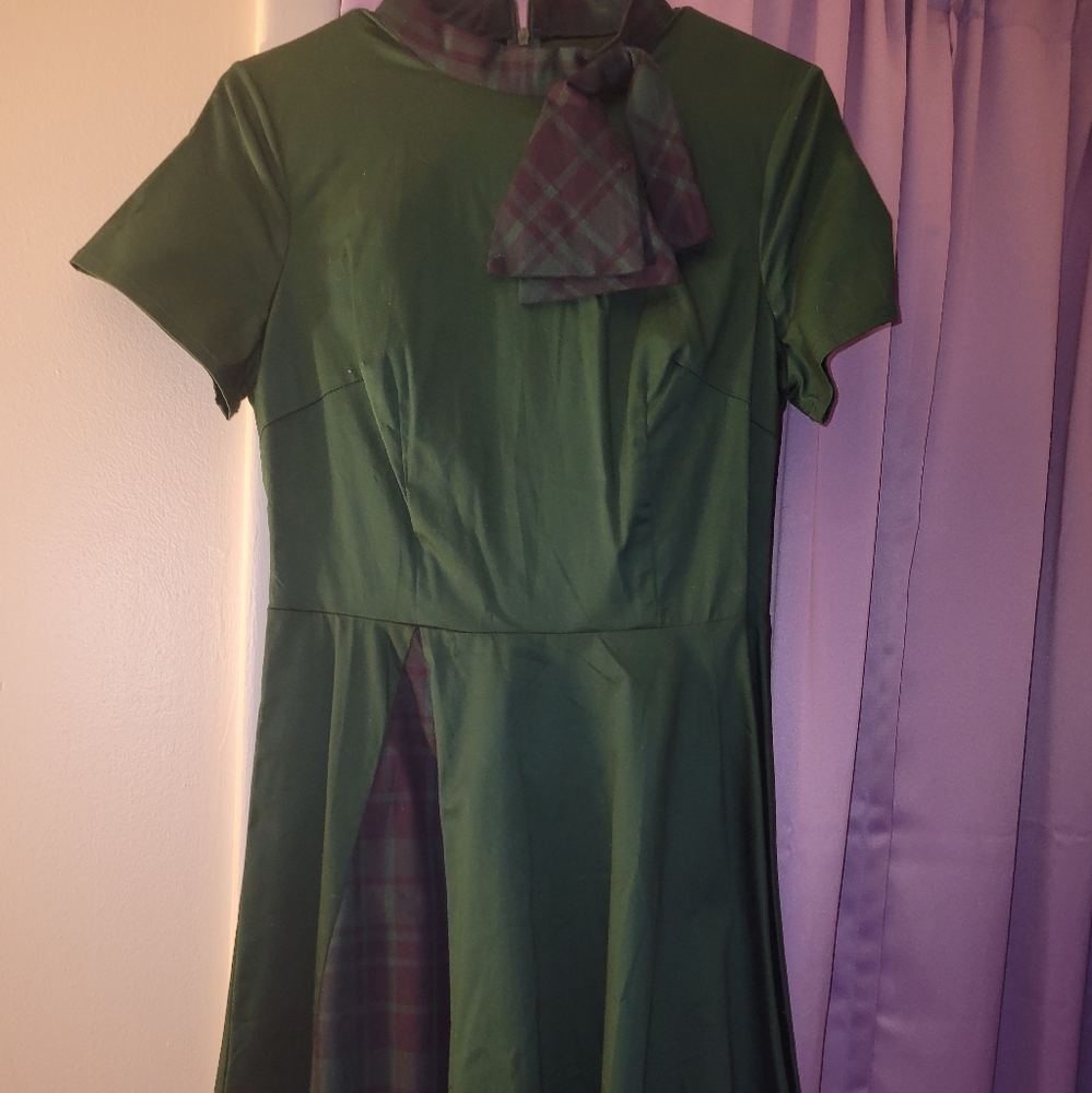 Green / Plaid Dress 70s Style Never Worn